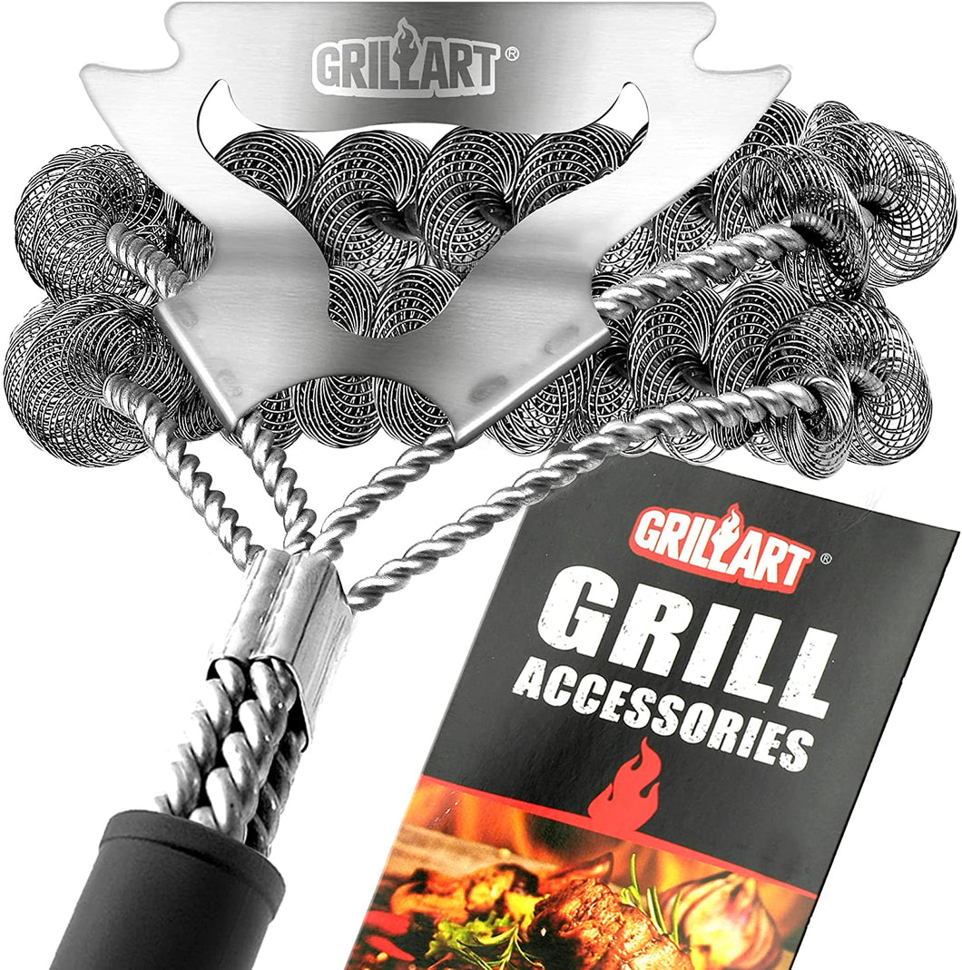 CYILIUKEJI Grill Brush and Scraper-Spring Brush BBQ Brush Outdoor Barbecue  Grill-17 Stainless Steel Brush for Grill Cleaning