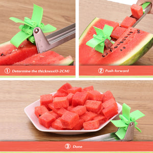 Watermelon Slicer Stainless Steel Watermelon Cubes Windmill Cutter Melon  Knife Fruit Tools, 1 unit - Ralphs