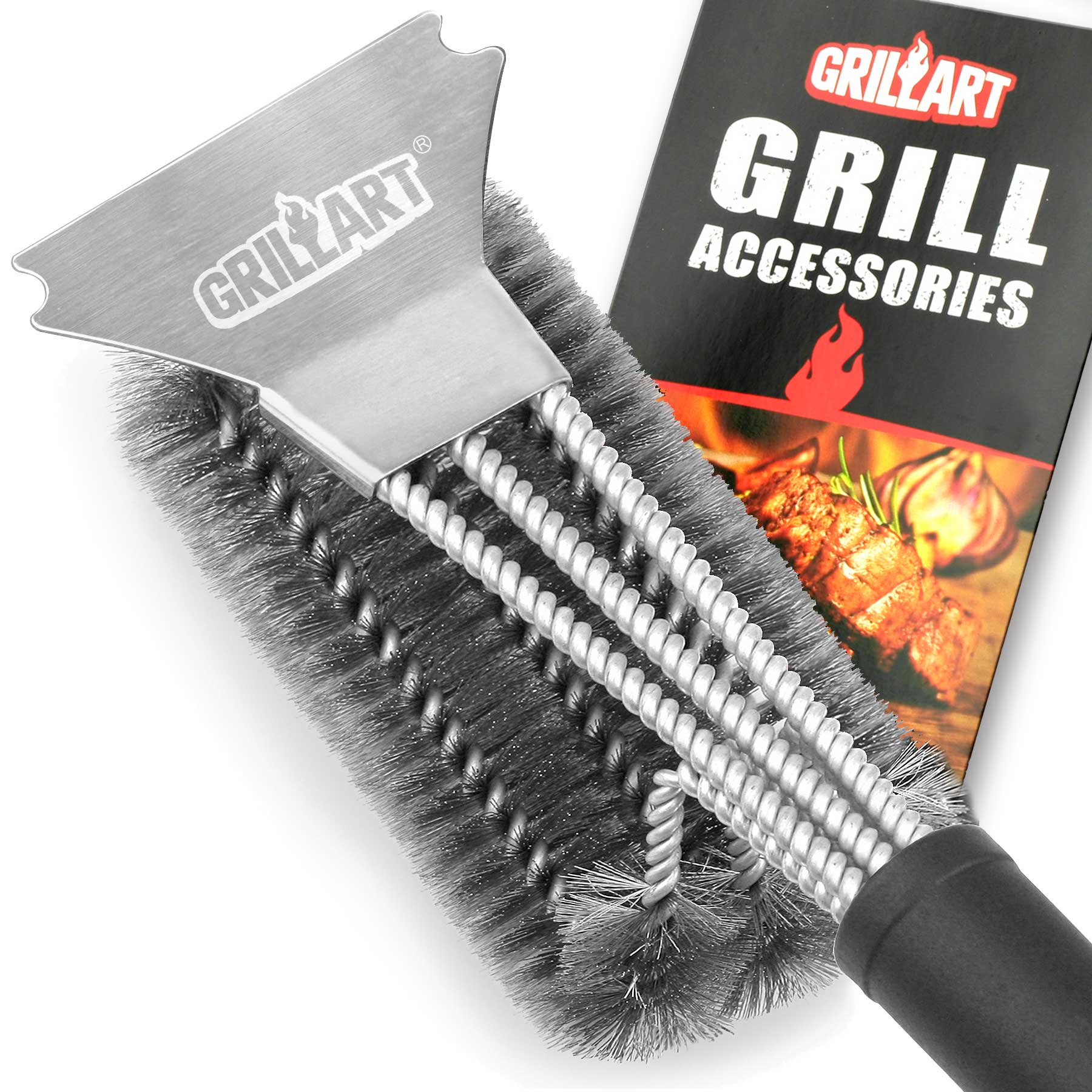 Grill Brush and Scraper Best BBQ Cleaner Perfect Tools for All Grill Types  Including Weber Ideal