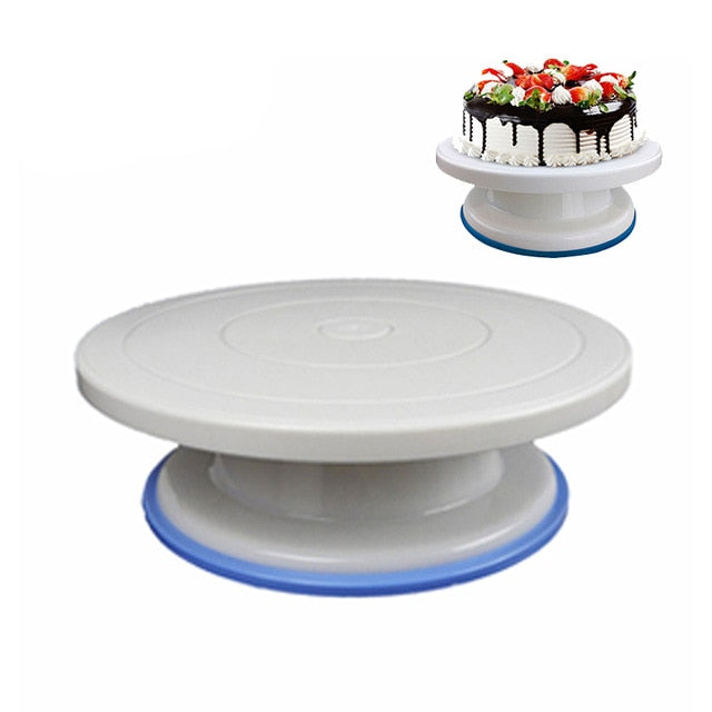 Cake Turntable - 11 Inch Cake Plate Rotating 15 PCS Rotating Cake Stand  Professional Cupcake Decorating Kit with Stainless Steel Nozzles Piping  Bags | Fruugo AE