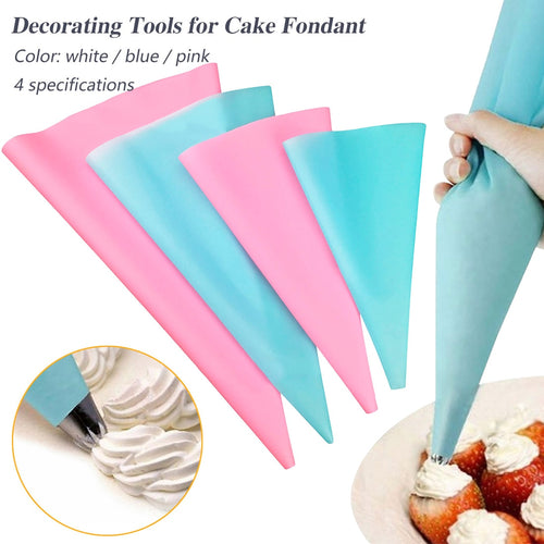 New Confectionery Bag Silicone Icing Piping Cream Pastry Bag Nozzle DIY Cake Decorating Baking Decorating Tools for Cake Fondant