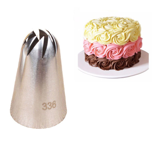 Weetiee #336 Large Size Icing Piping Nozzle Cake Cream Decoration Head Bakery Pastry Tips Stainless Steel Cake Decorating Tool